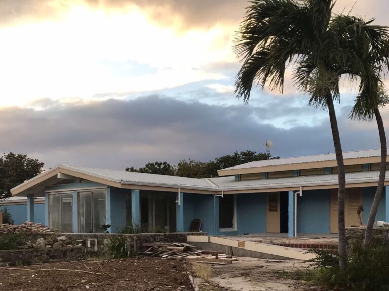 BAck patio post pour